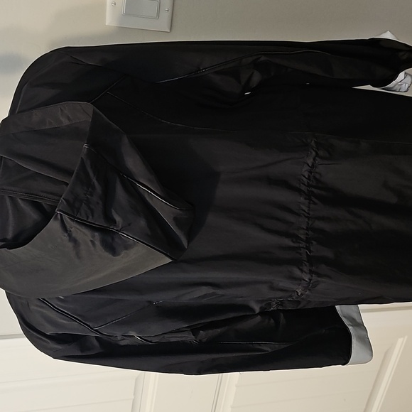 Chico's Black Hooded Zip-Up Raincoat - Picture 4 of 4